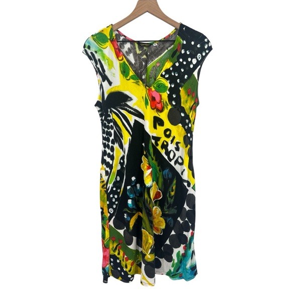 Jams World Sherry Dress Hawaiian Tropical Floral Print Wearable Art Size Medium - Picture 2 of 8